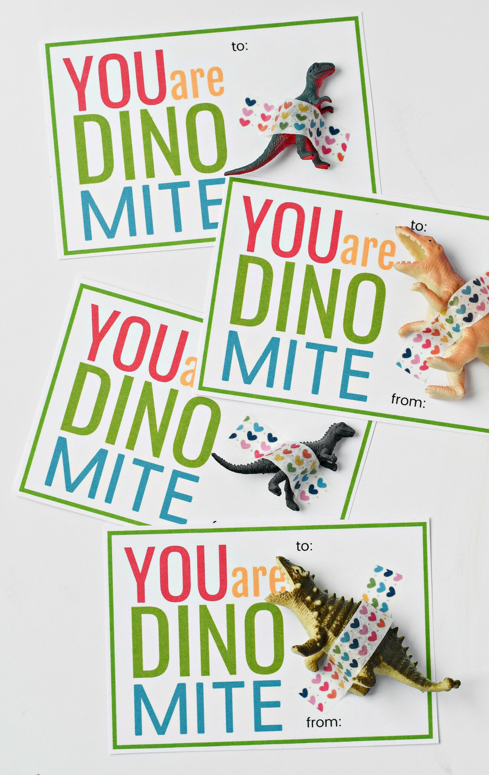 Printable Valentines Cards for Kids- You are DINOmite! - Fork and