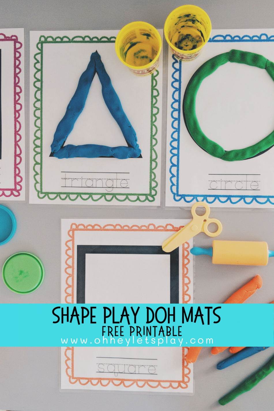 Shape Play Doh Mats — Oh Hey Let