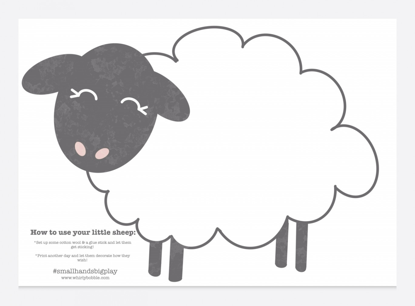 Sheep Sticking Activity - FREE PRINTABLE — Whirlybobble