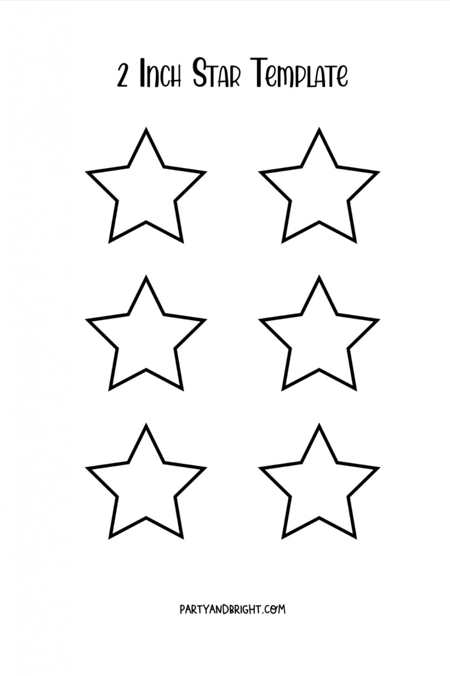 Star Templates Free Printables for Large, Medium, & Small Stars