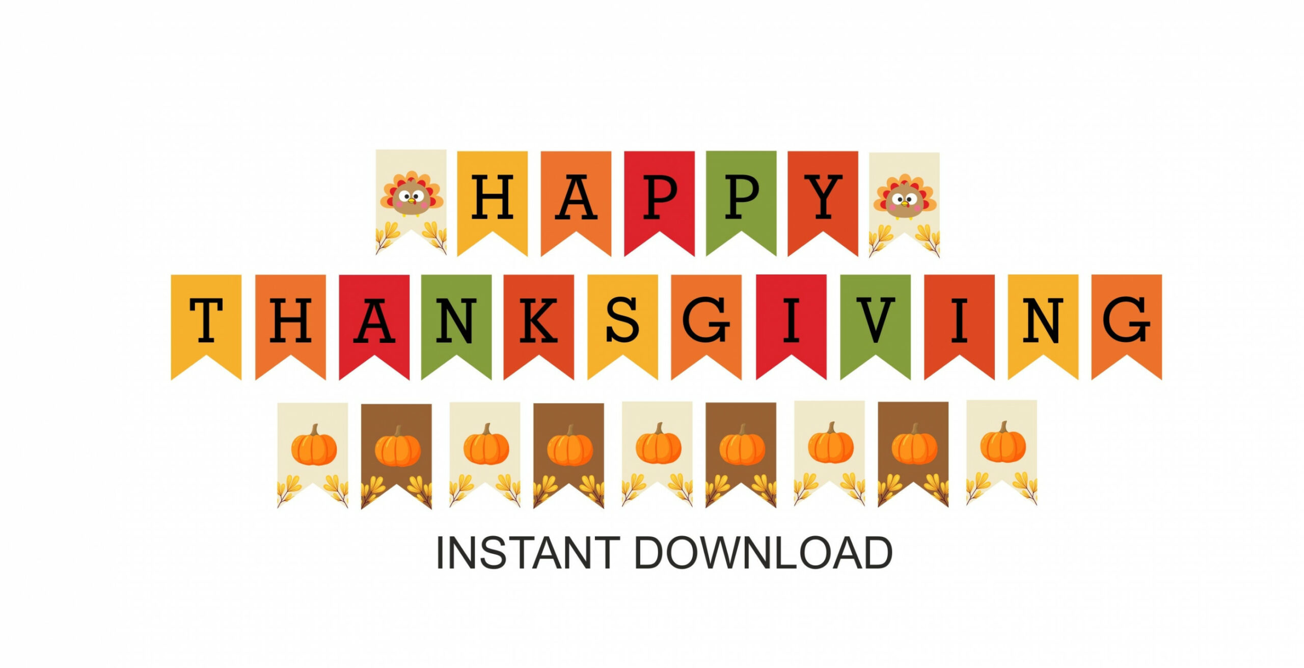 Thanksgiving Banner Printable / Happy Thanksgiving Banner