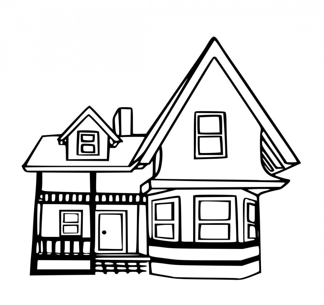 Up House Coloring Page Sketch Coloring Page  House colouring