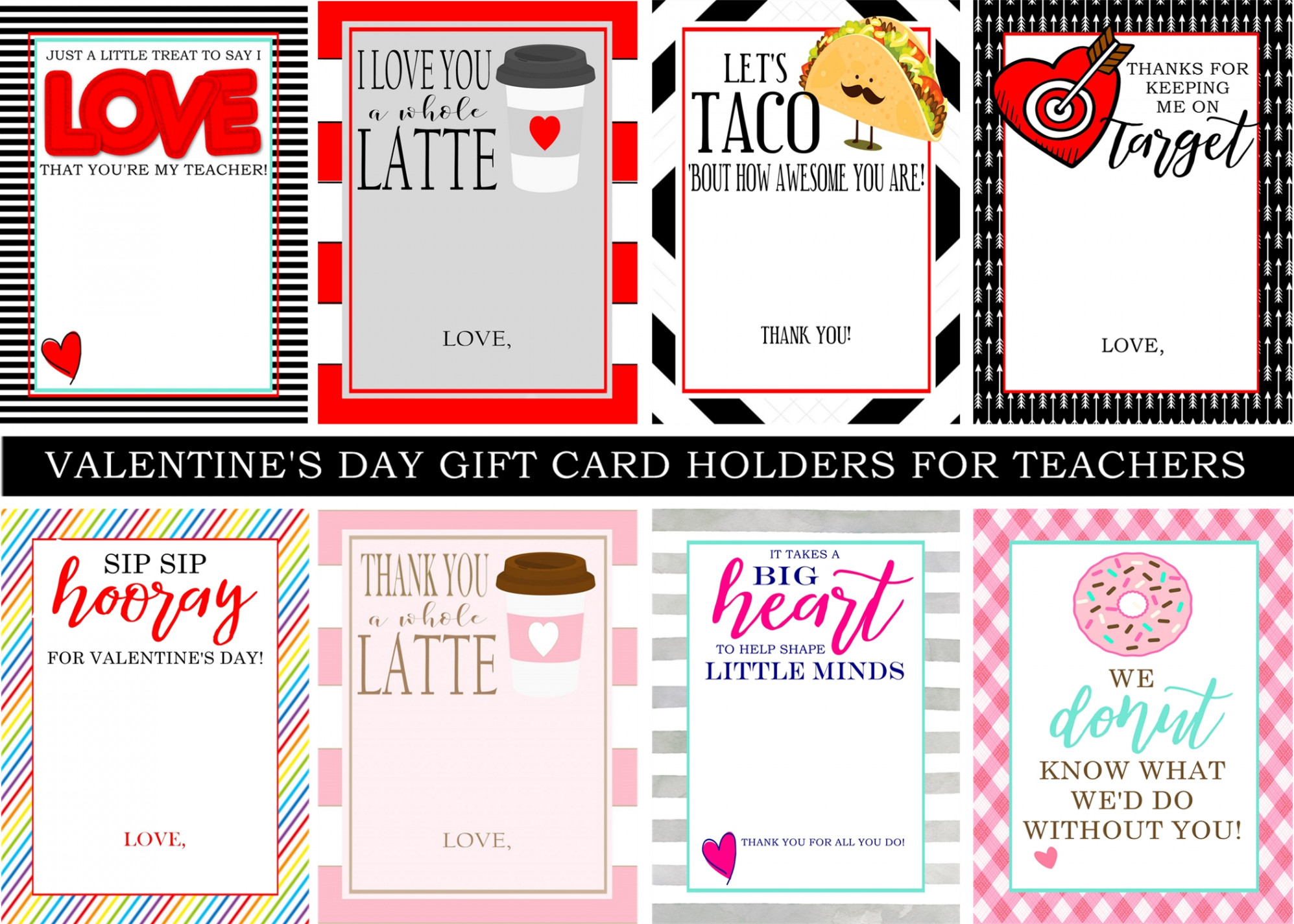 Valentine Gift Card Holders for Teachers - Crisp Collective