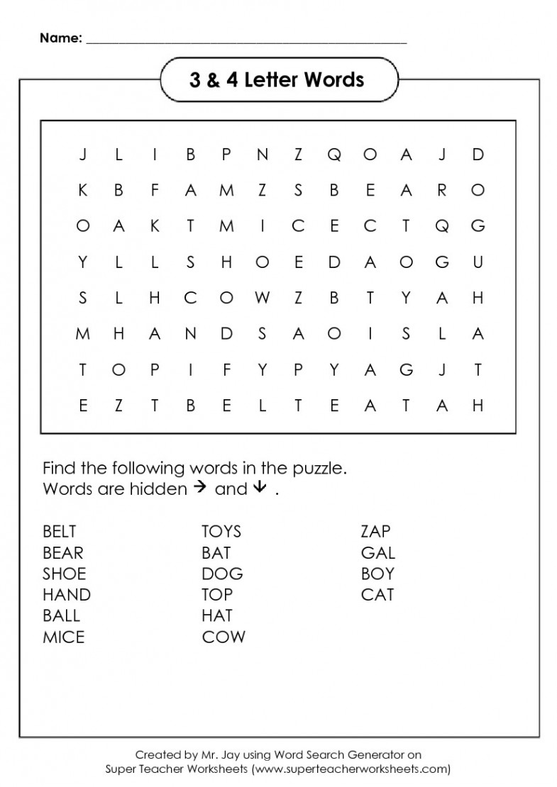 Word Search Puzzle Generator