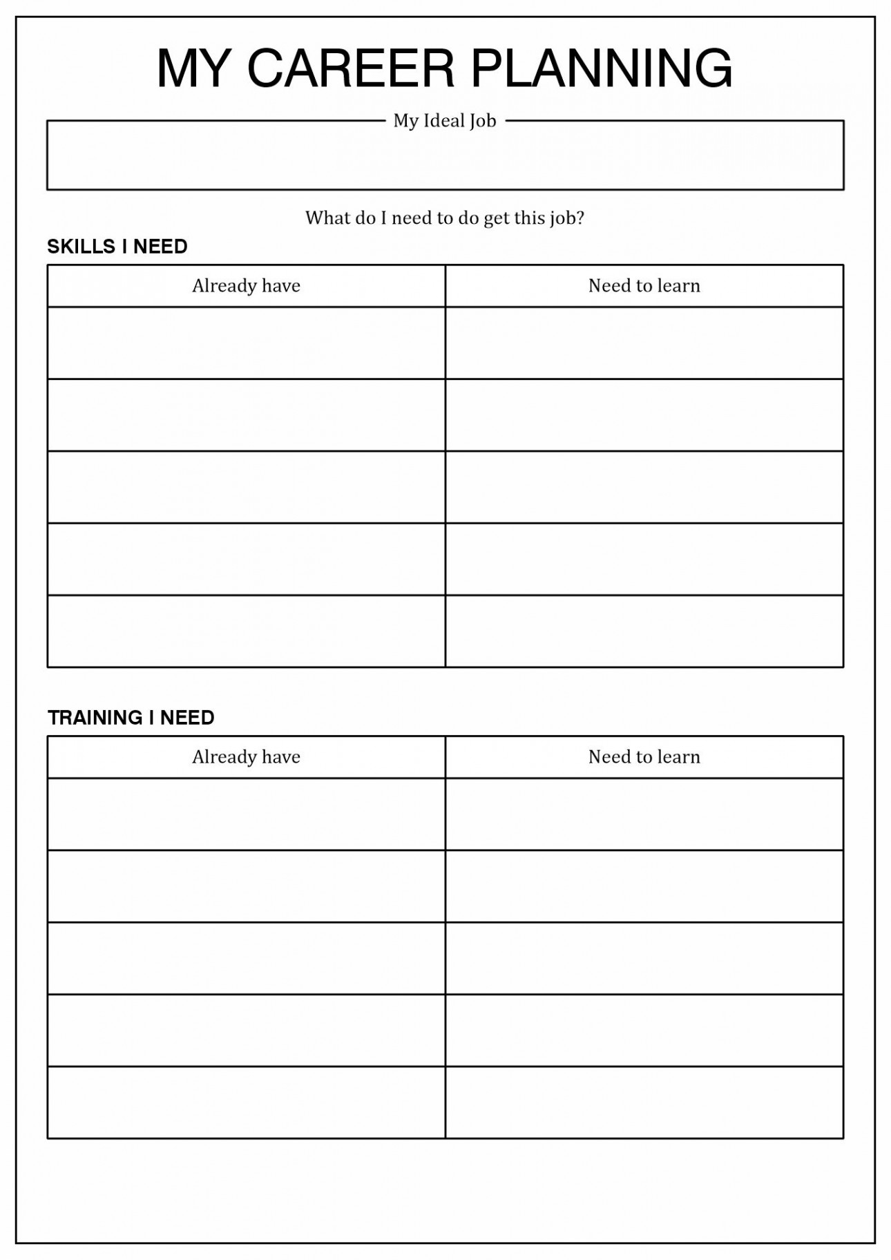 Worksheets Middle School Career  Life skills curriculum, Career