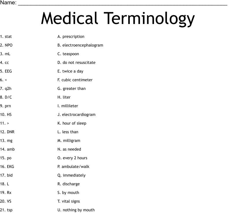 Best Medical Math Worksheets Pdf 5