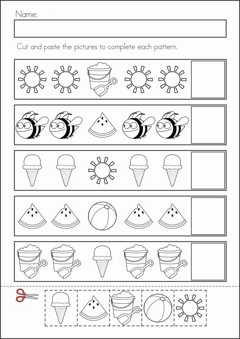 Best 45 Kindergarten Summer Worksheets Free Printables Ideas 8