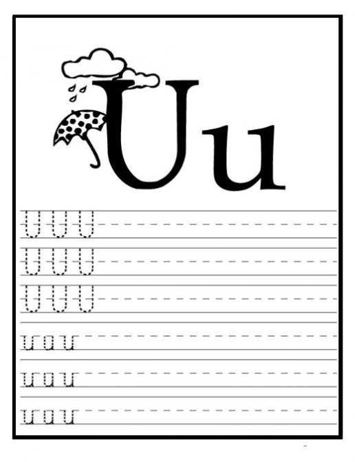 Best 45 Letter U Worksheets Ideas 31