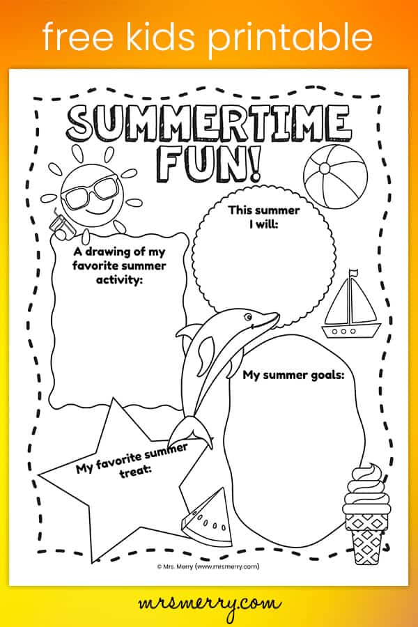 Best 45 Summer Time Worksheets For Kids Ideas 15