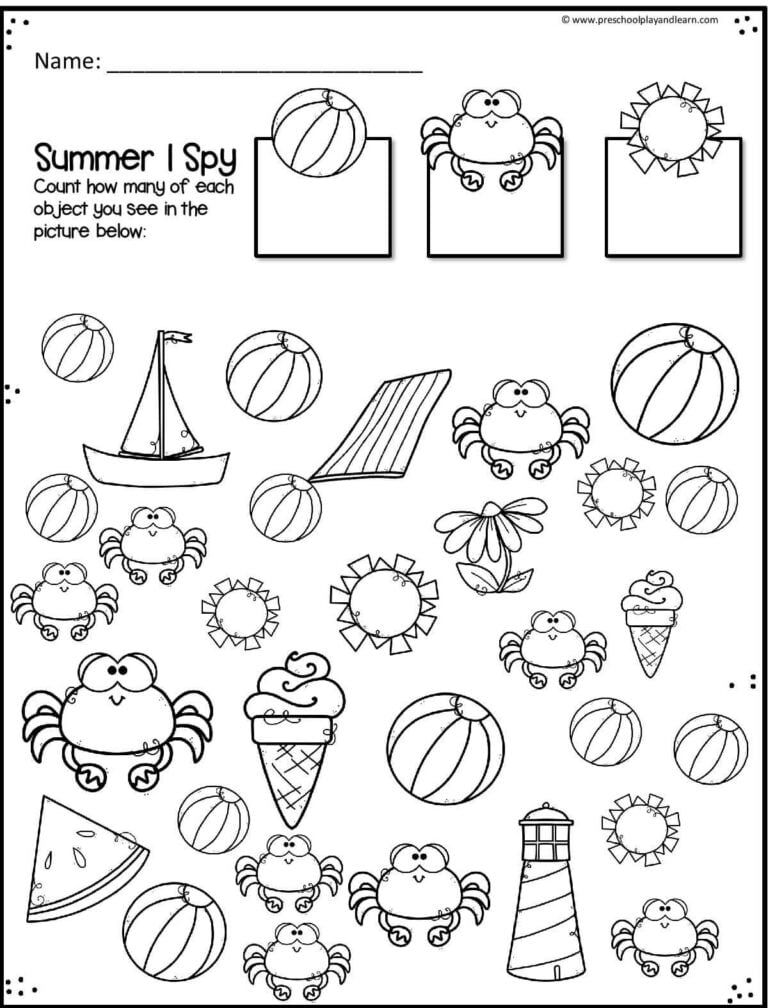 Best 45 Summer Time Worksheets For Kids Ideas 16