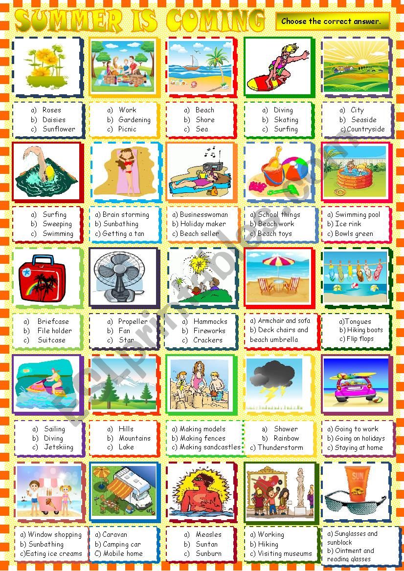 Best 45 Summer Time Worksheets For Kids Ideas 21