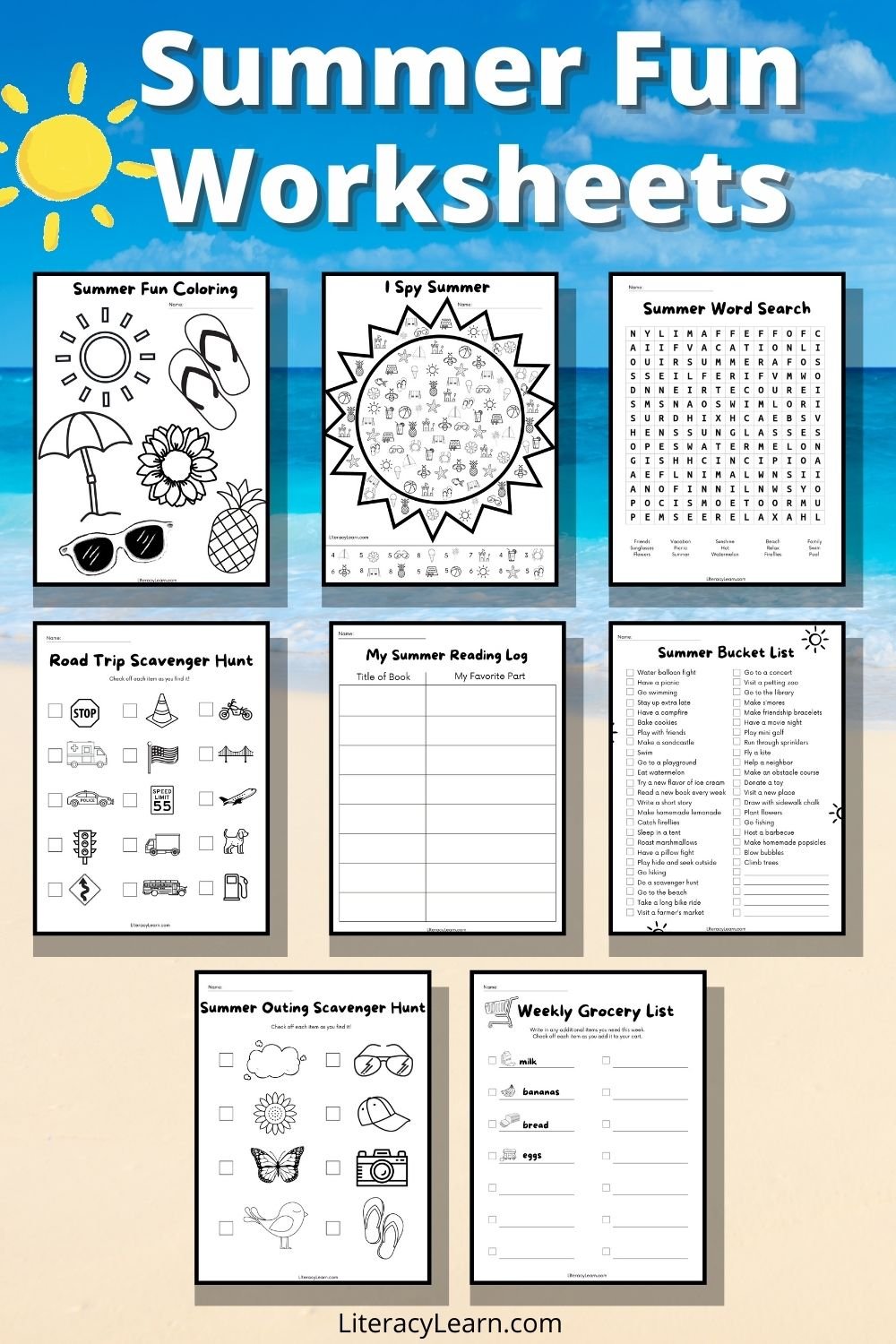 Best 45 Summer Time Worksheets For Kids Ideas 3