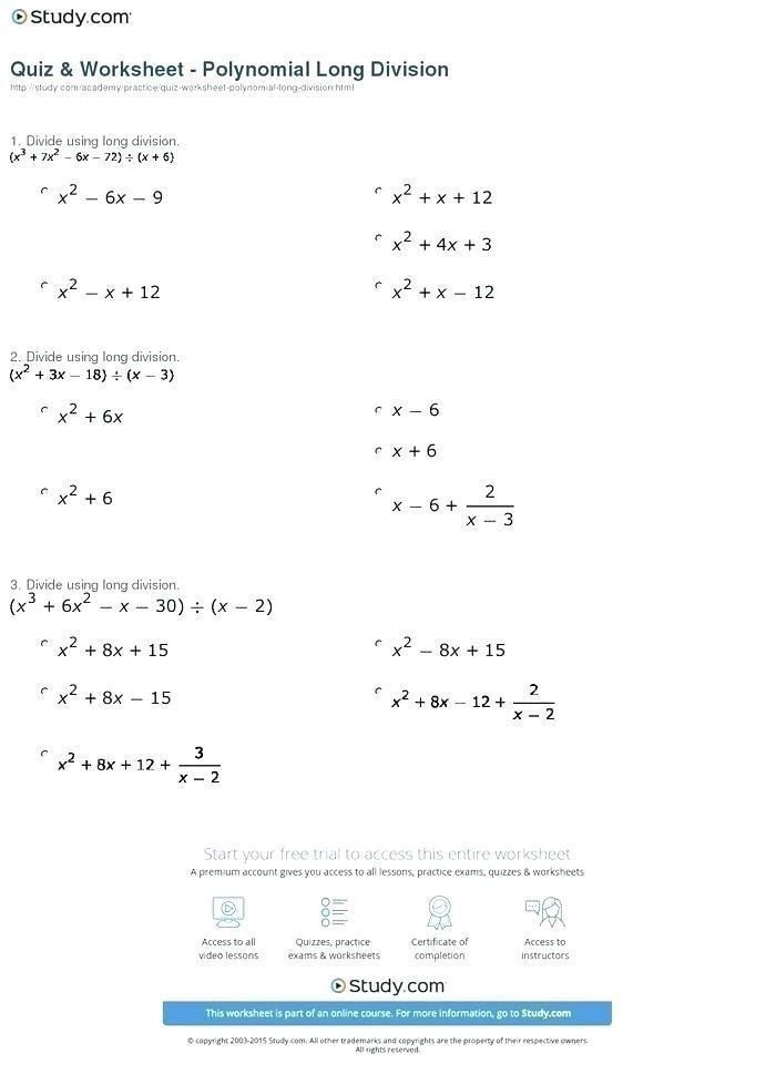 Best 45 Dividing Polynomials Worksheets Ideas 19