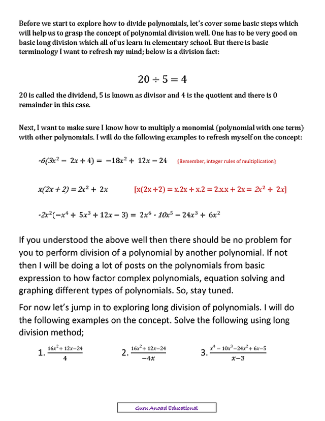 Best 45 Dividing Polynomials Worksheets Ideas 44