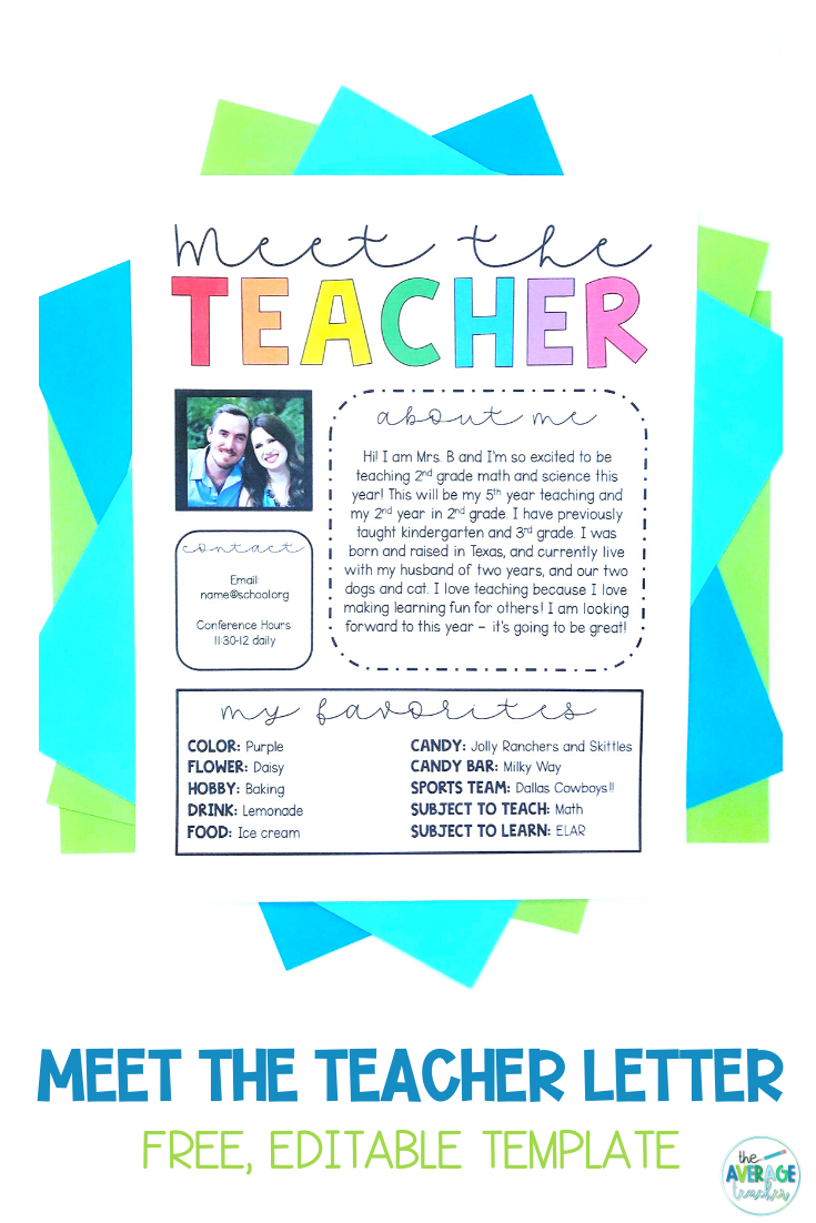 Best 45 Meet The Teacher Template Editable Ideas 19