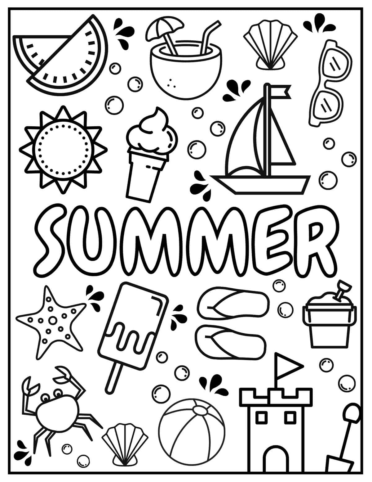 Best 45 Summer Coloring Pages For Toddlers Ideas 2