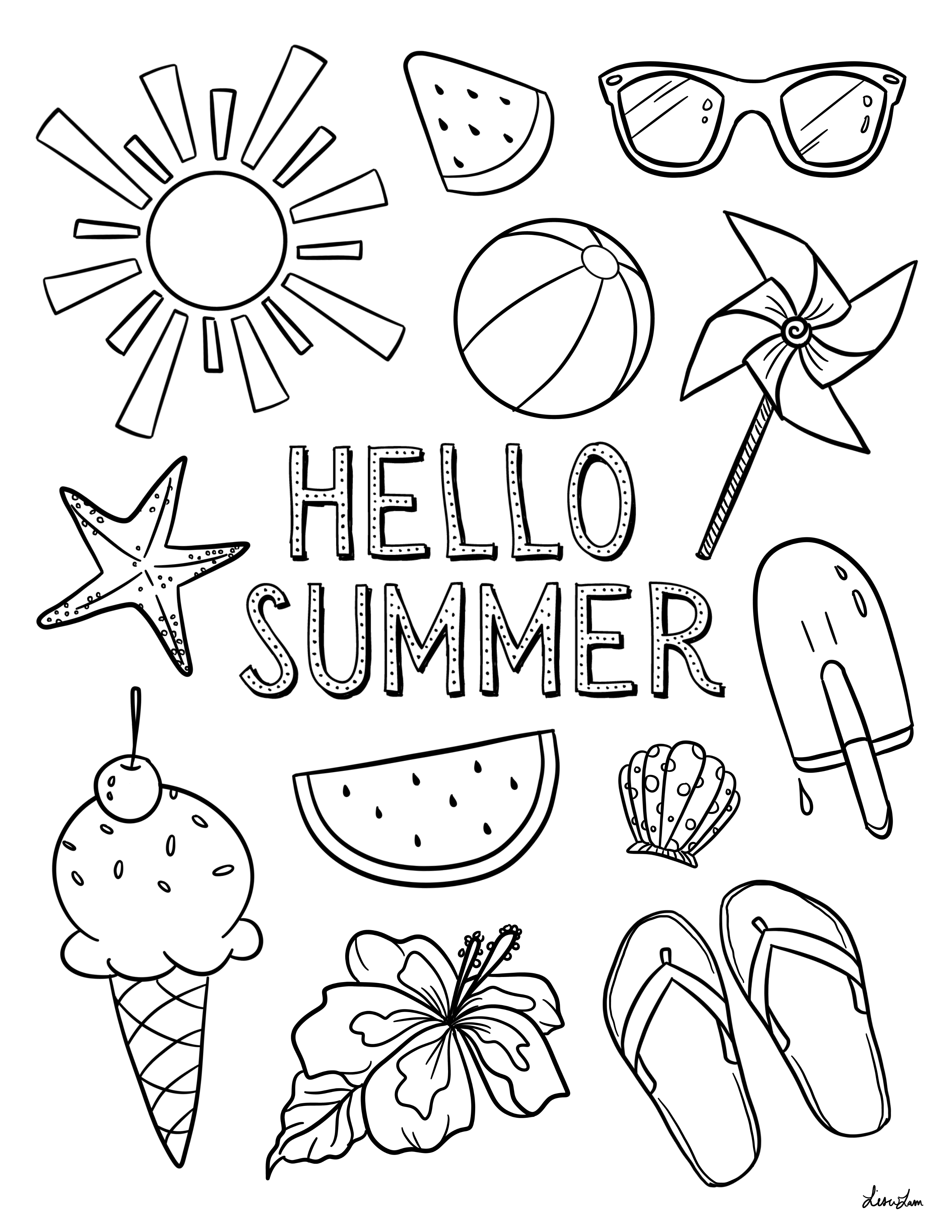 Best 45 Summer Coloring Pages For Toddlers Ideas 29