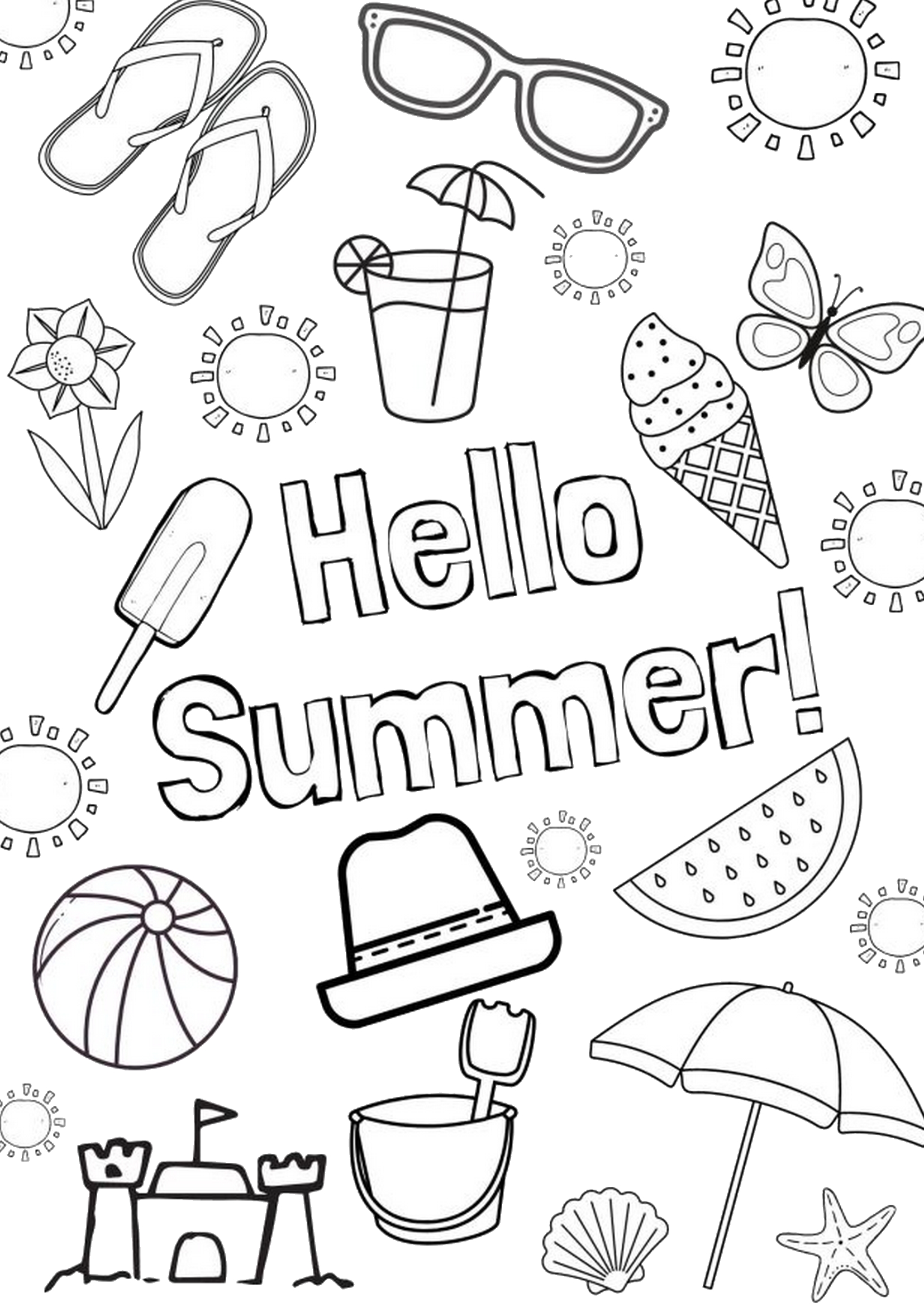 Best 45 Summer Coloring Pages For Toddlers Ideas 34