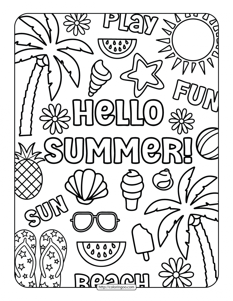 Best 45 Summer Coloring Pages For Toddlers Ideas 9