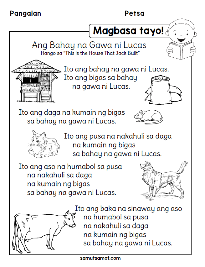 30 1St Grade Reading Worksheets Tagalog English