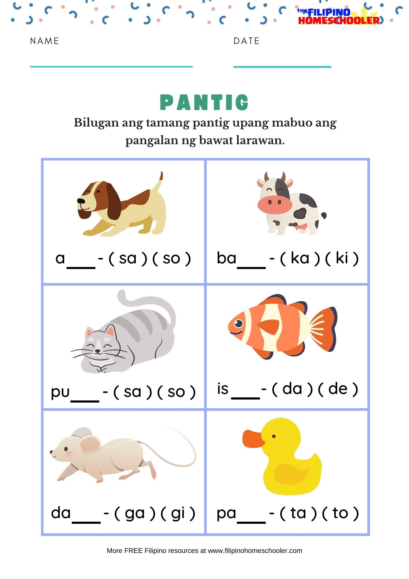 30 1St Grade Reading Worksheets Tagalog English