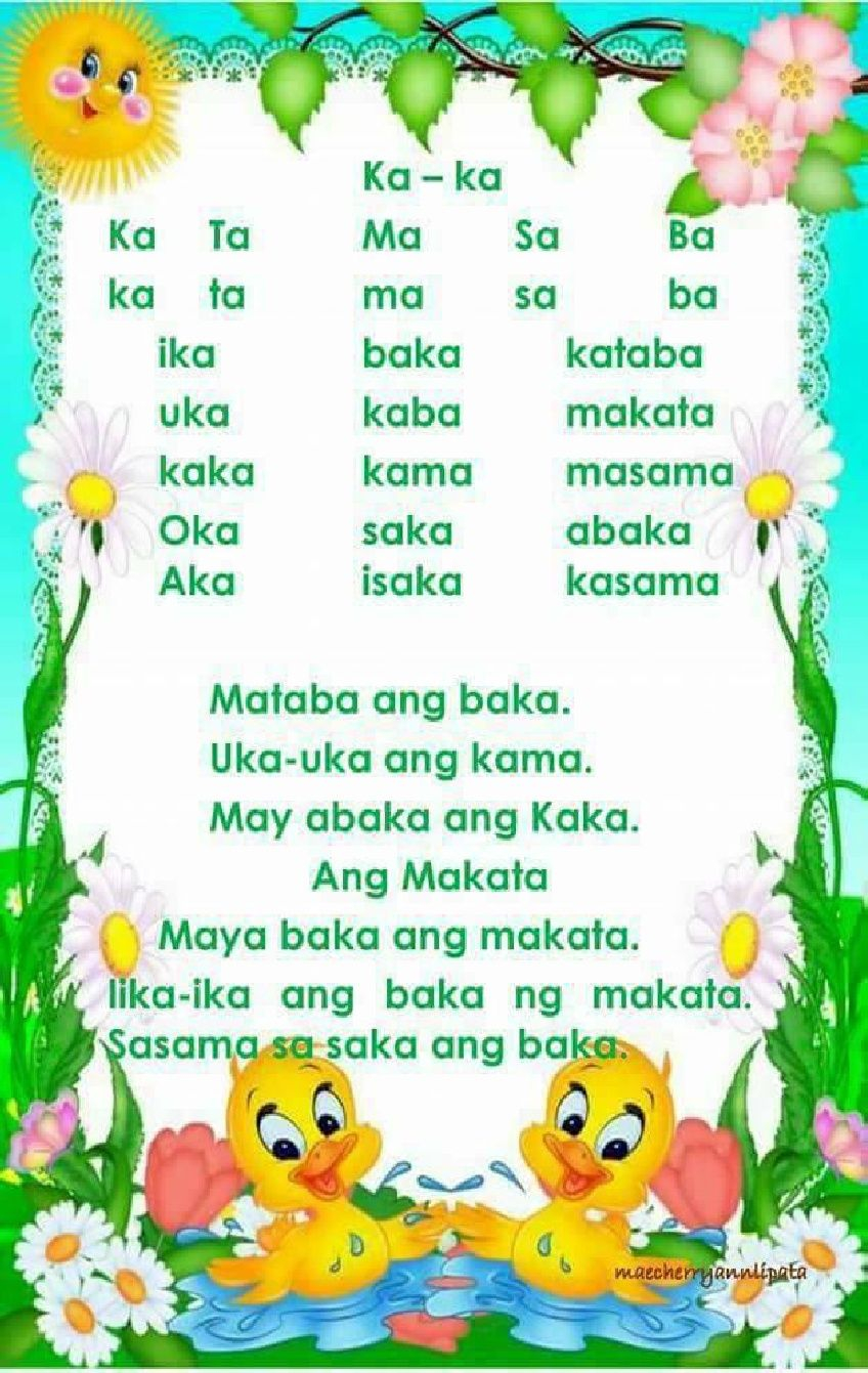30 1St Grade Reading Worksheets Tagalog English