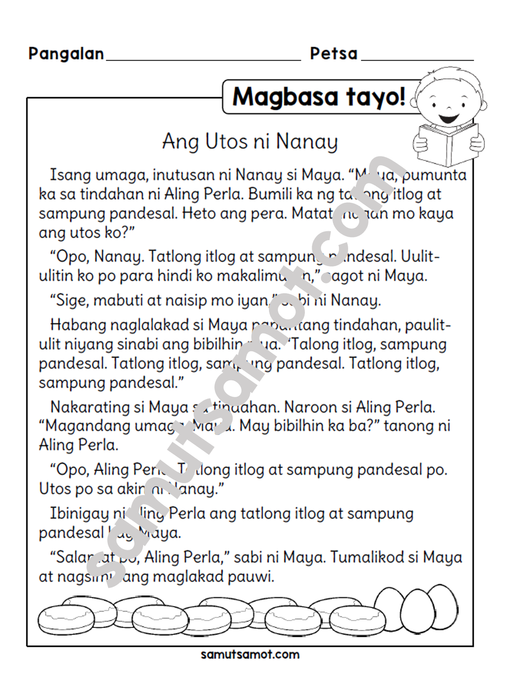 30 1St Grade Reading Worksheets Tagalog English