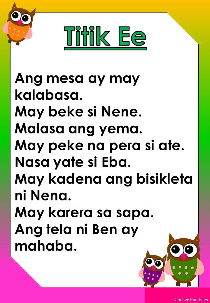 30 1St Grade Reading Worksheets Tagalog English