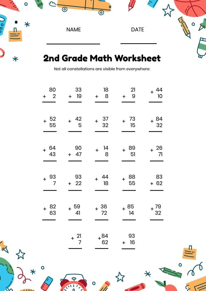30 2Nd Grade Math Worksheets Reading