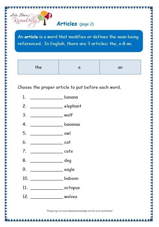 30 2Nd Grade Worksheets Grammar
