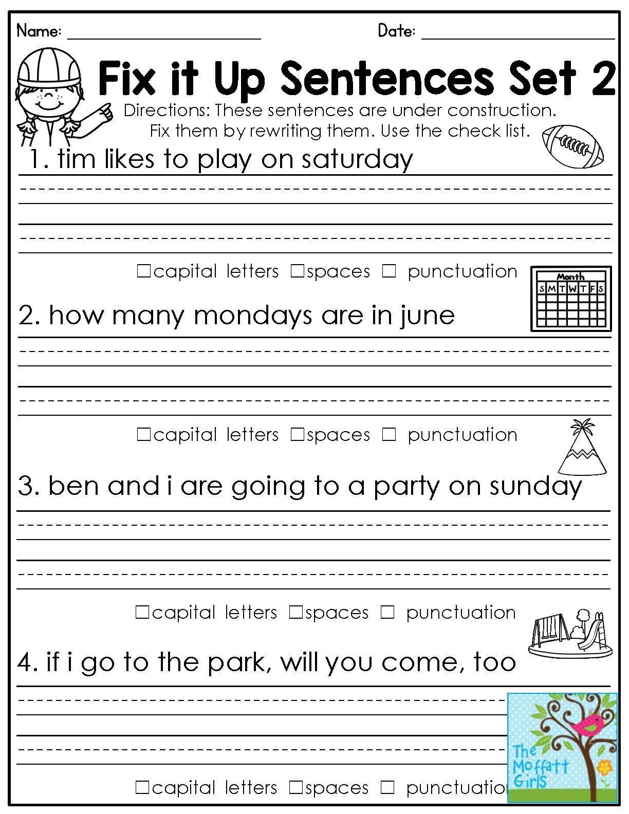 30 2Nd Grade Worksheets Grammar