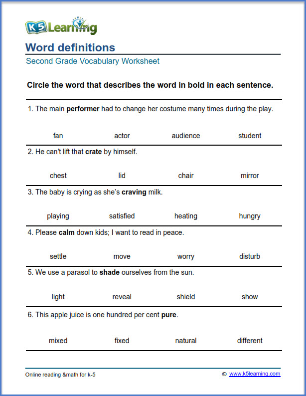 30 2Nd Grade Worksheets Grammar
