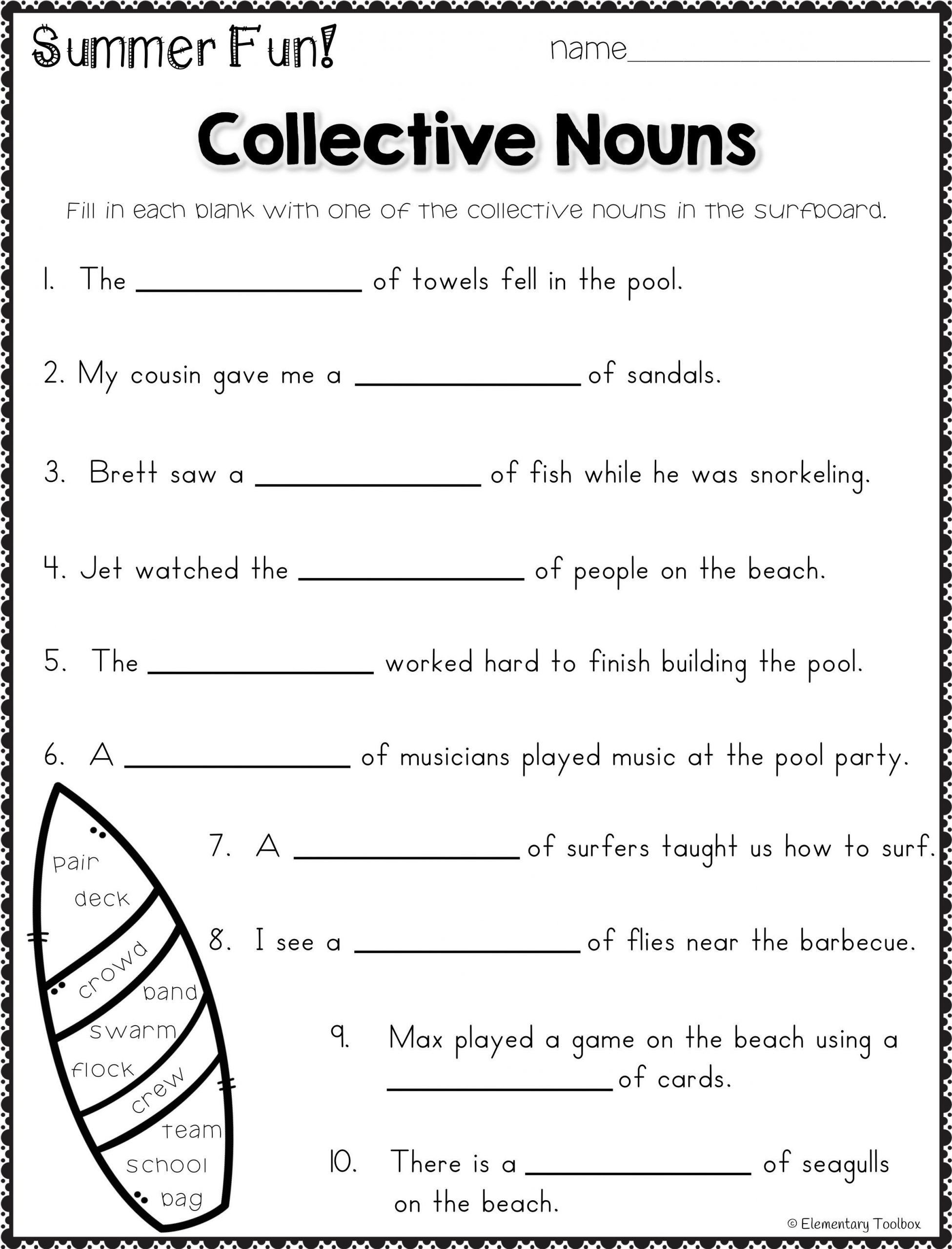 30 2Nd Grade Worksheets Grammar