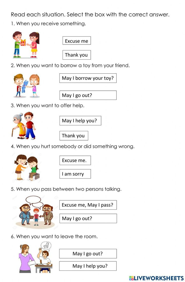 30 Conversation Worksheets English For Grade 1