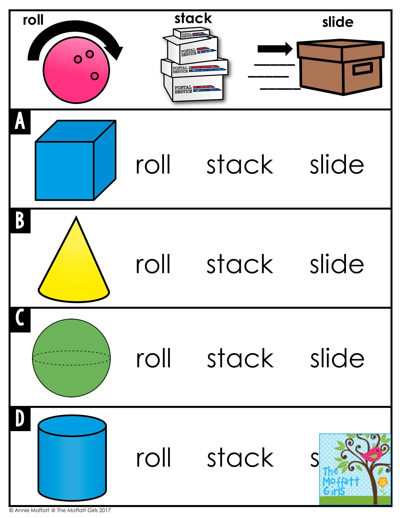 30 Kindergarten 2D And 3D Shapes Worksheets