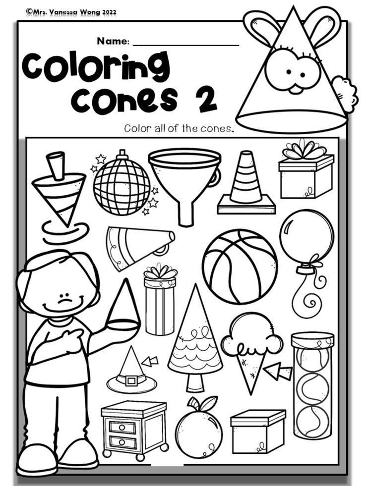 30 Kindergarten 2D And 3D Shapes Worksheets