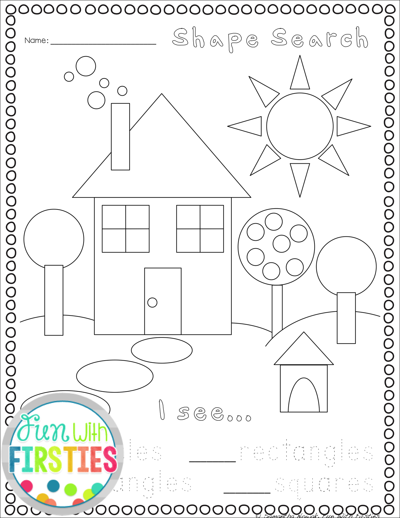 30 Kindergarten 2D And 3D Shapes Worksheets