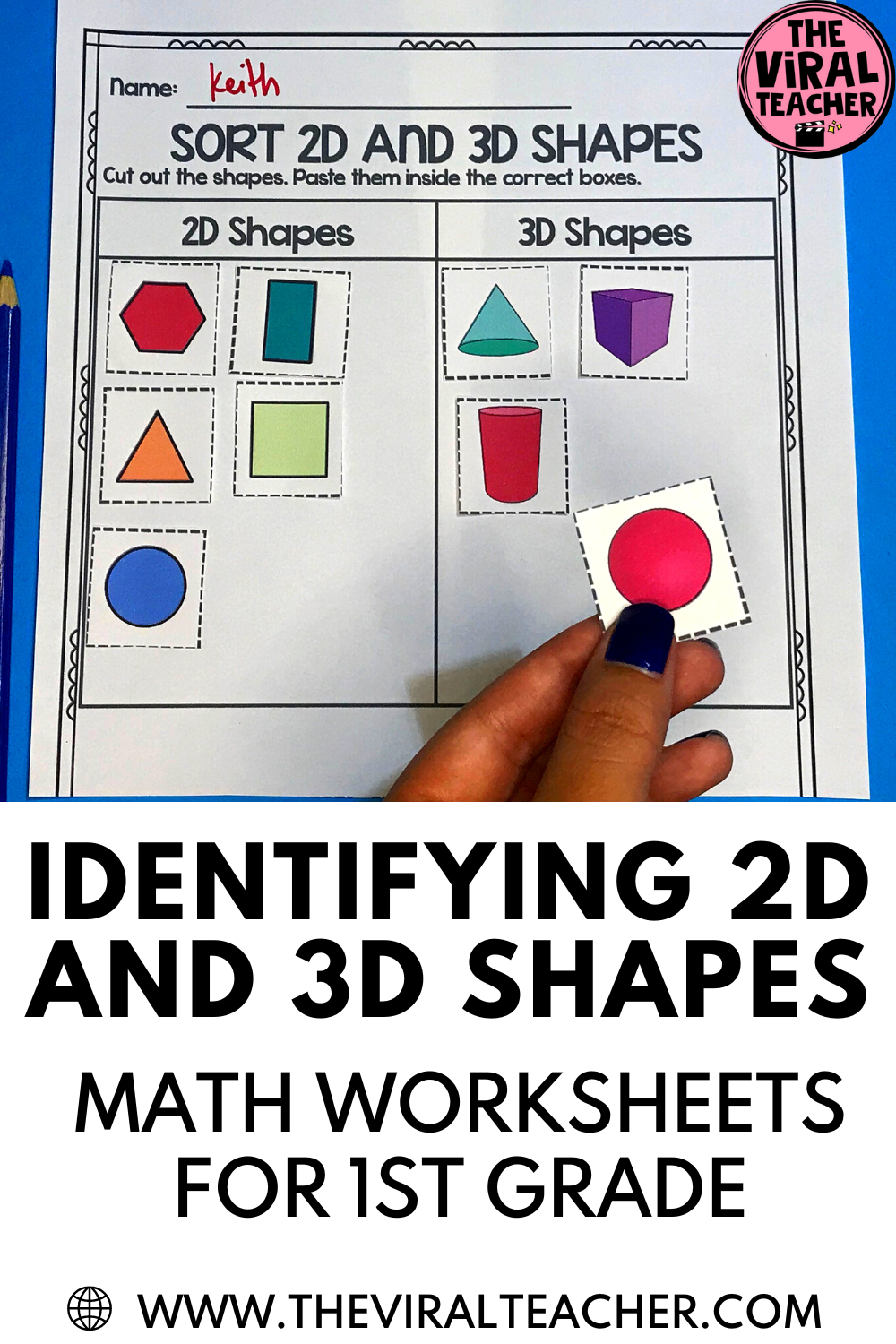 30 Kindergarten 2D And 3D Shapes Worksheets