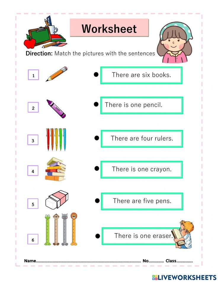 30 Learning English For Kids Free Printable Worksheets Kindergarten