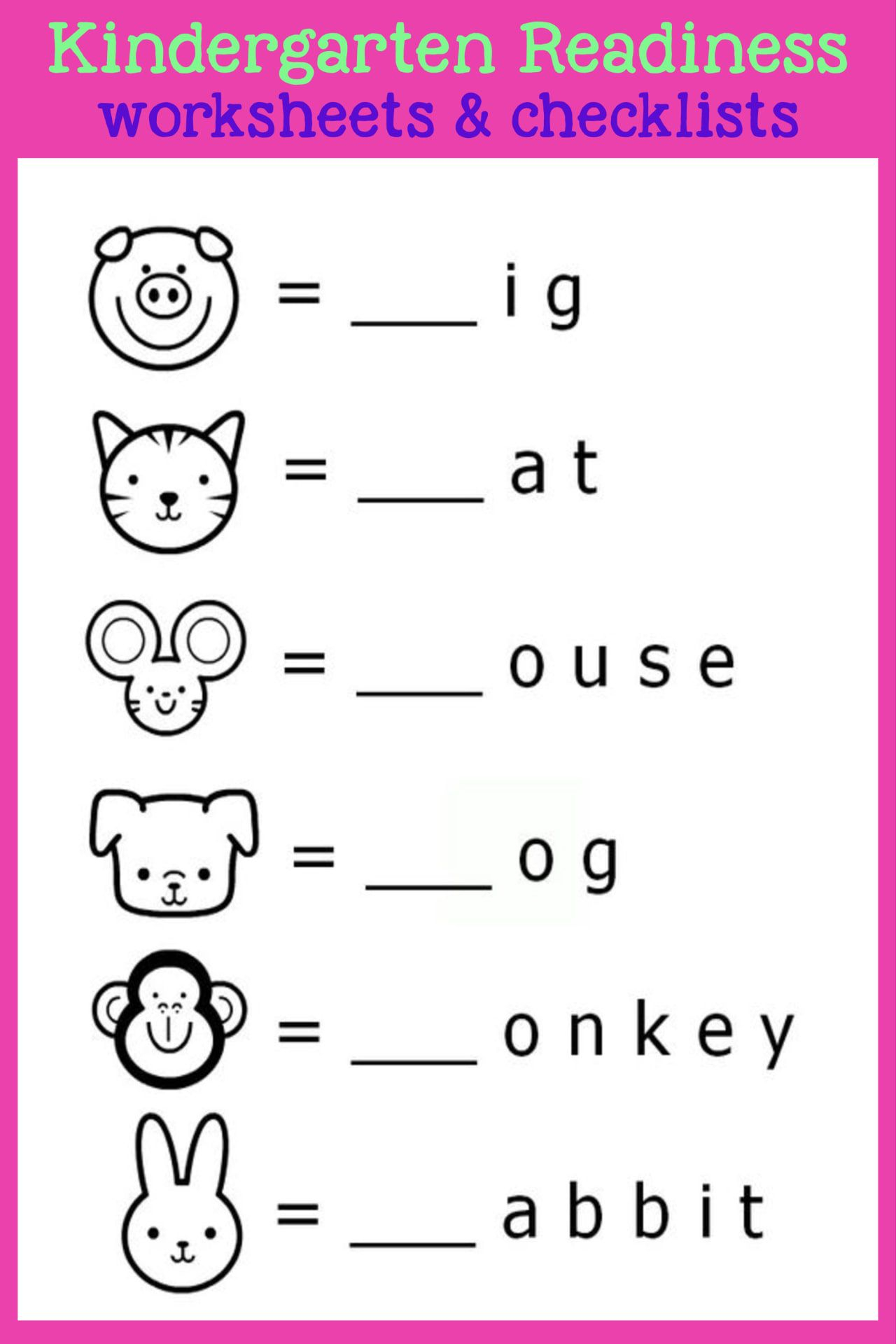 30 Learning English For Kids Free Printable Worksheets Kindergarten