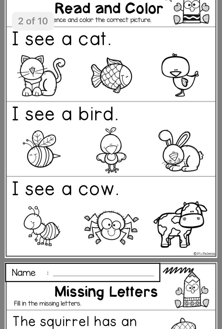 30 Learning English For Kids Free Printable Worksheets Kindergarten