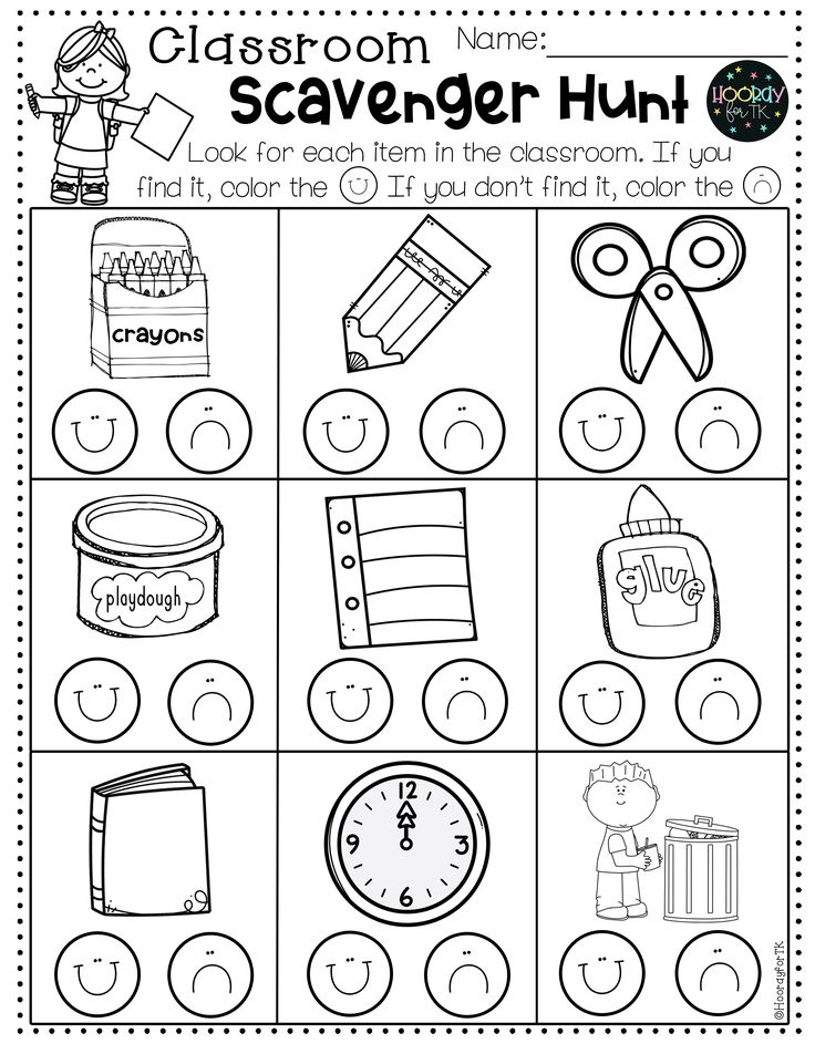30 My School Worksheets For Kids Kindergarten