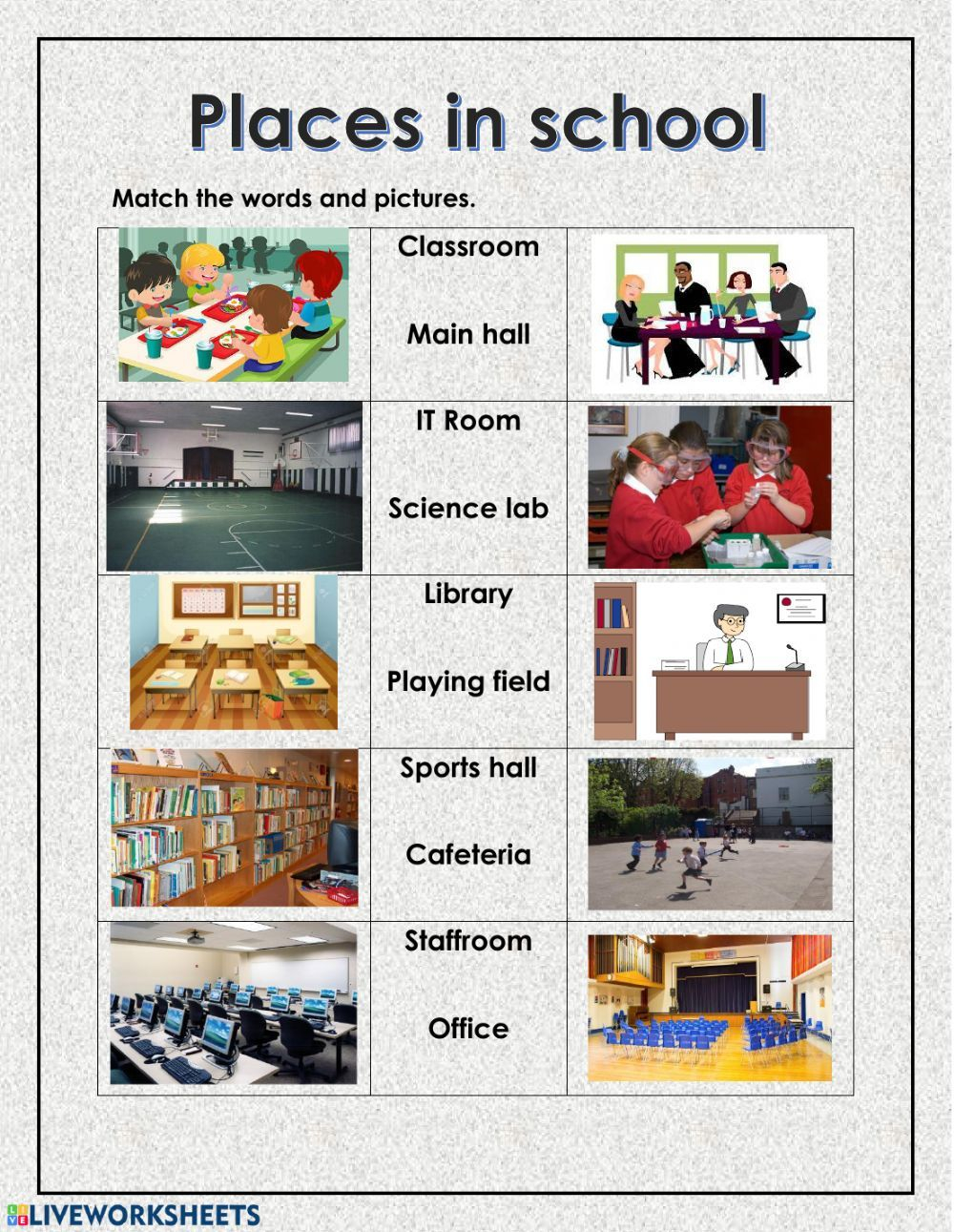 30 My School Worksheets For Kids Kindergarten
