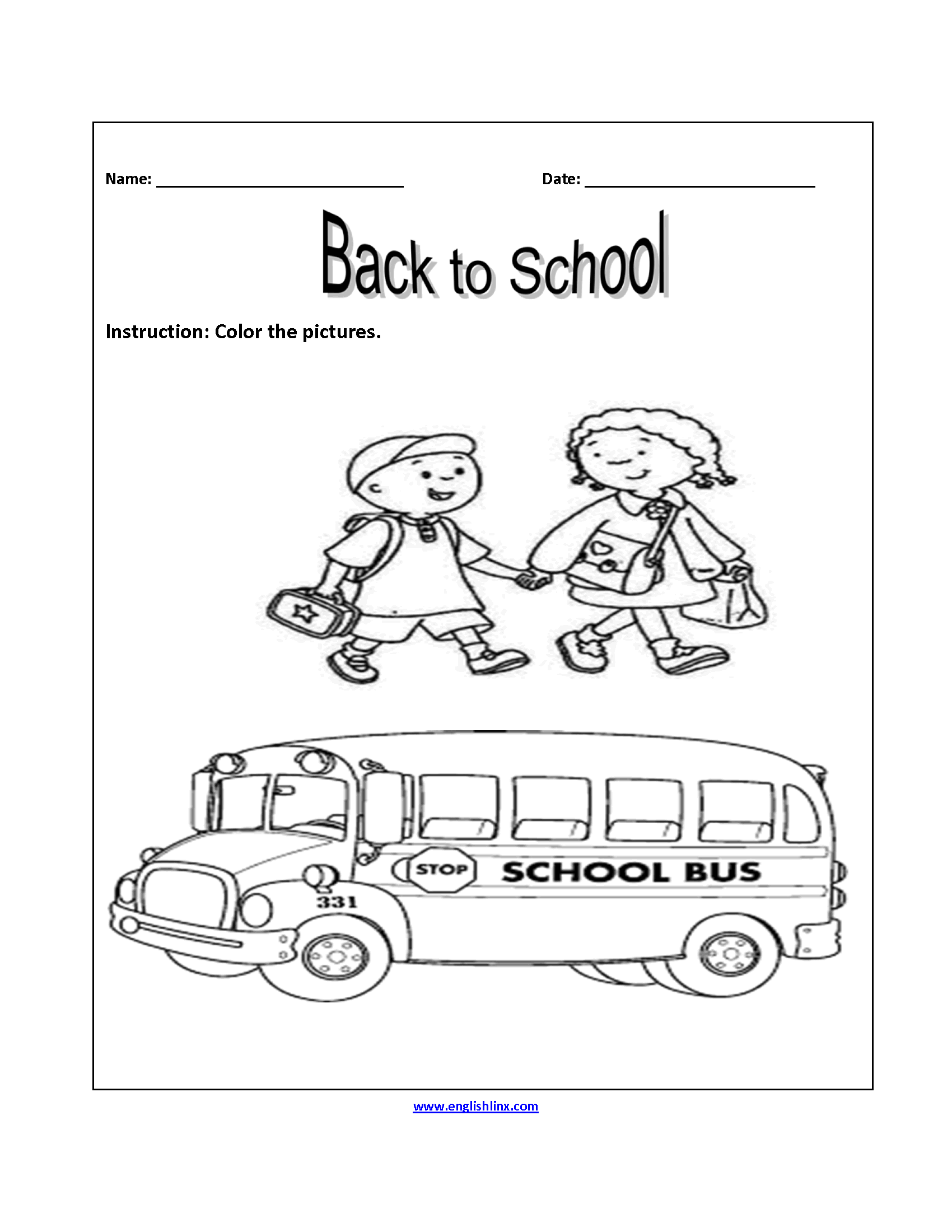 30 My School Worksheets For Kids Kindergarten