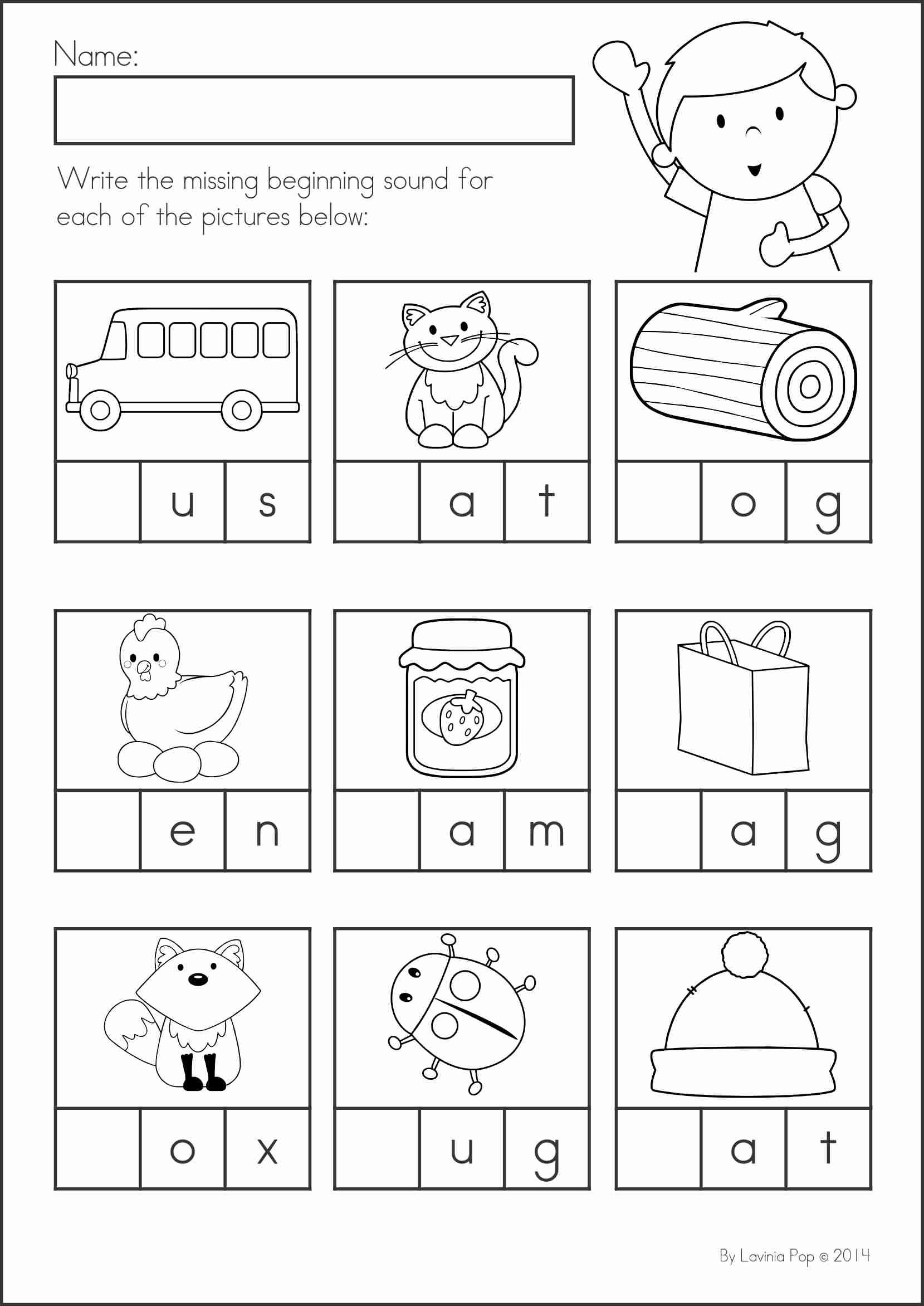 30 My School Worksheets For Kids Kindergarten