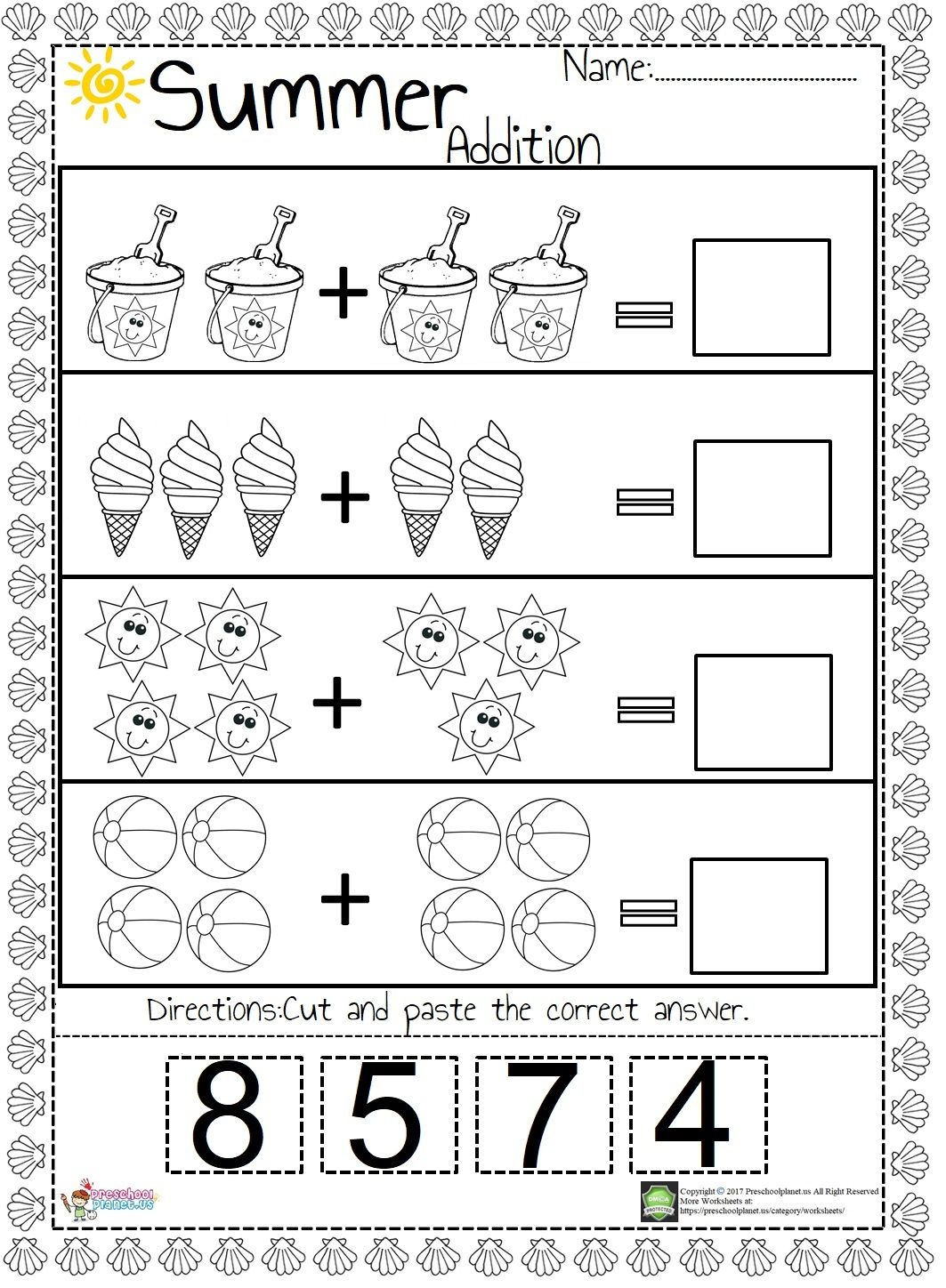 30 Picture Addition Worksheets Kindergarten Free