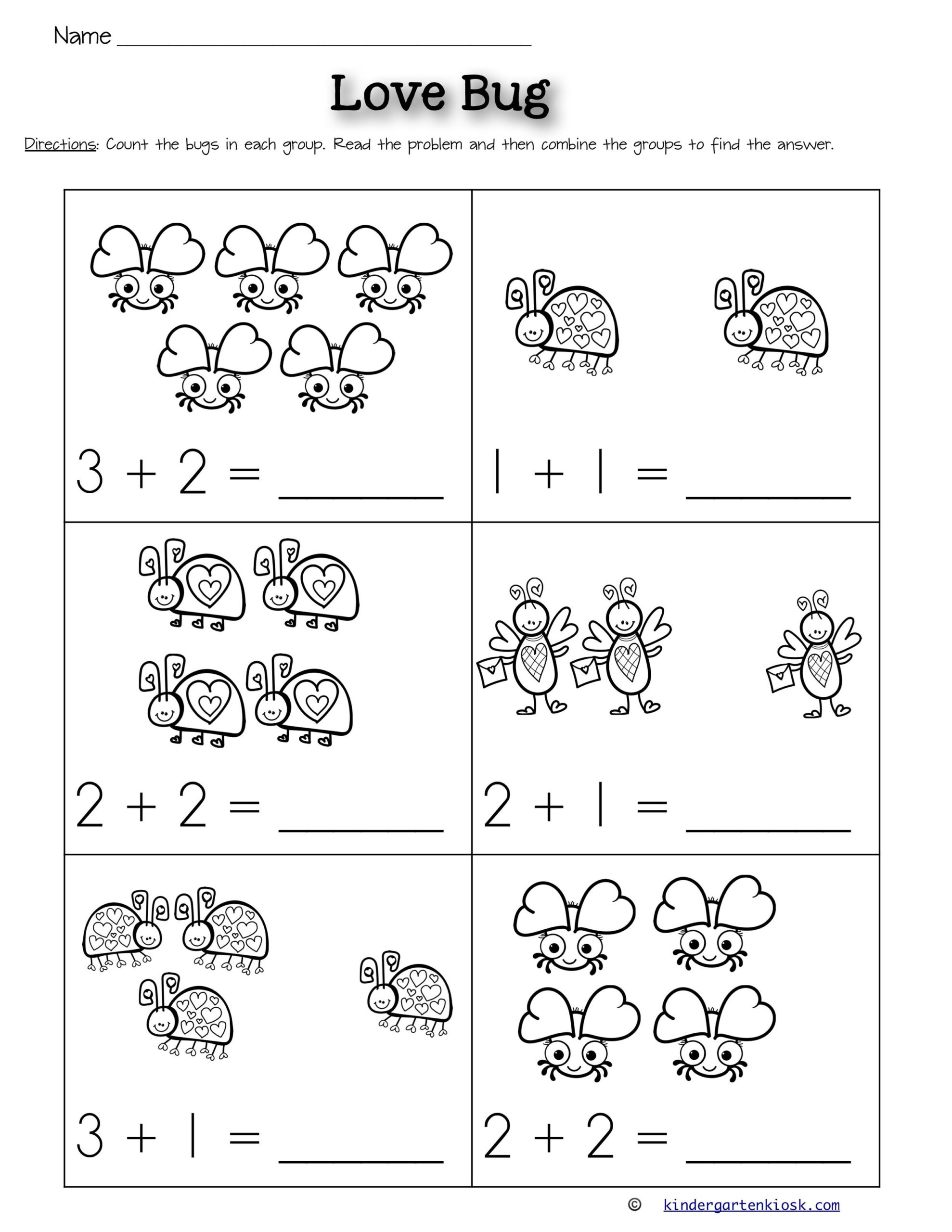 30 Picture Addition Worksheets Kindergarten Free
