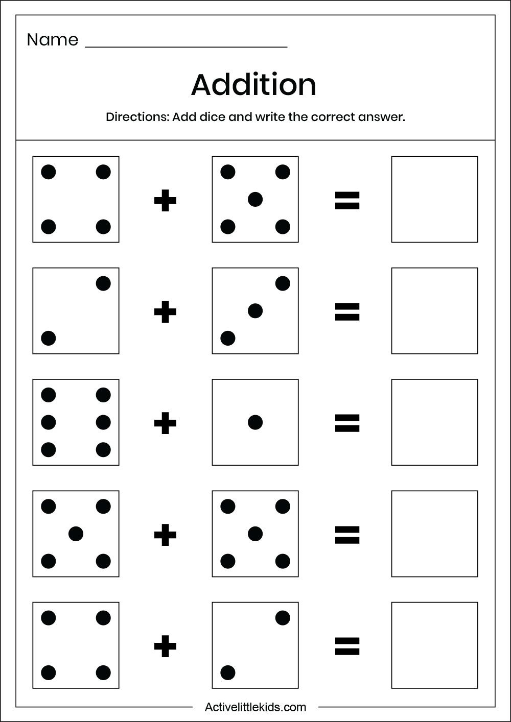 30 Picture Addition Worksheets Kindergarten Free