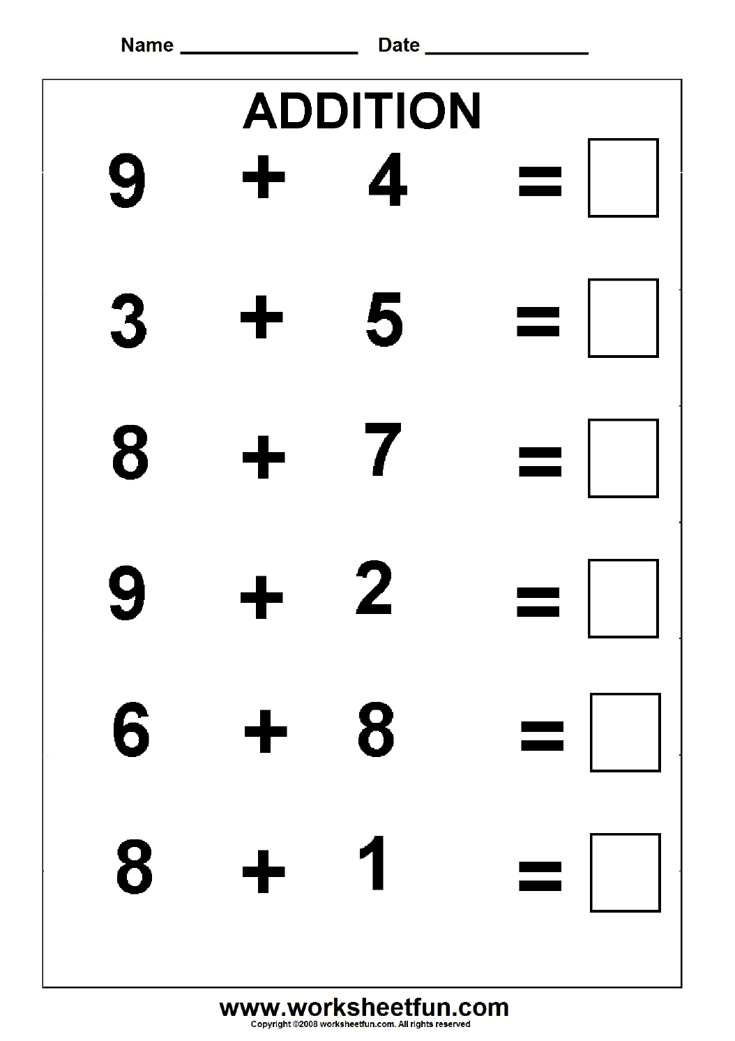 30 Picture Addition Worksheets Kindergarten Free