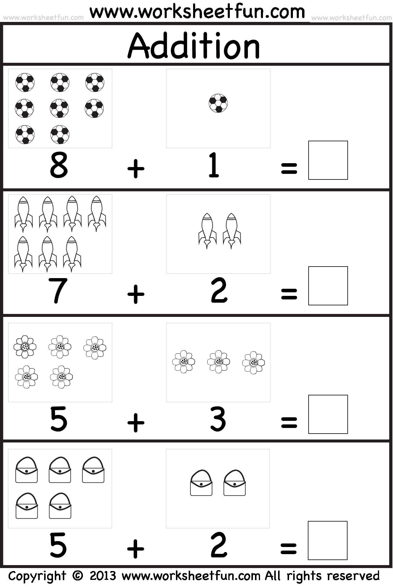 30 Picture Addition Worksheets Kindergarten Free